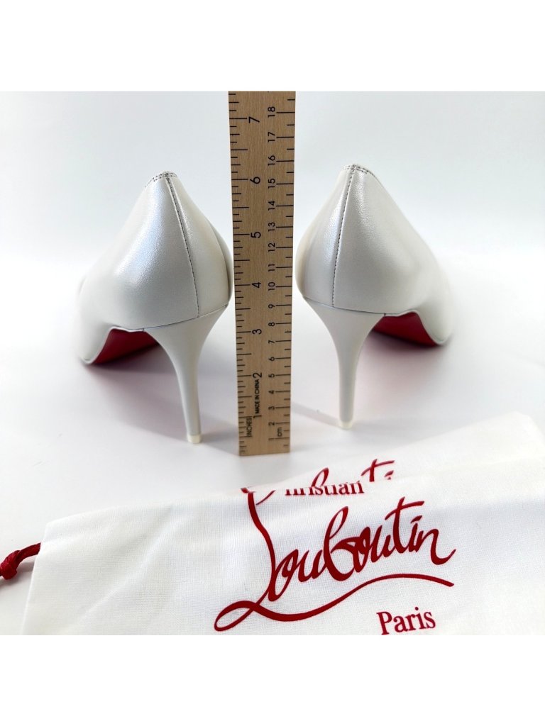 Christian Louboutin Miss Z Pumps Pointed Toe Wedding White 80mm Heels Size 38 — image 5 of 8
